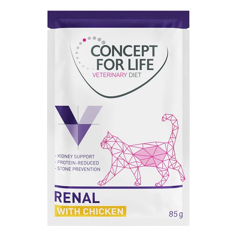 Concept for Life Veterinary Diet Renal con Pollo umido per gatto (Set %: 48 x 85 g)