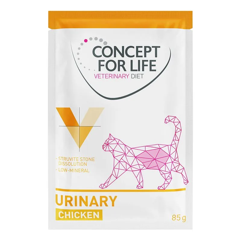 Concept for Life Veterinary Diet Urinary Pollo Buste umido per gatto (Set %: 48 x 85 g)