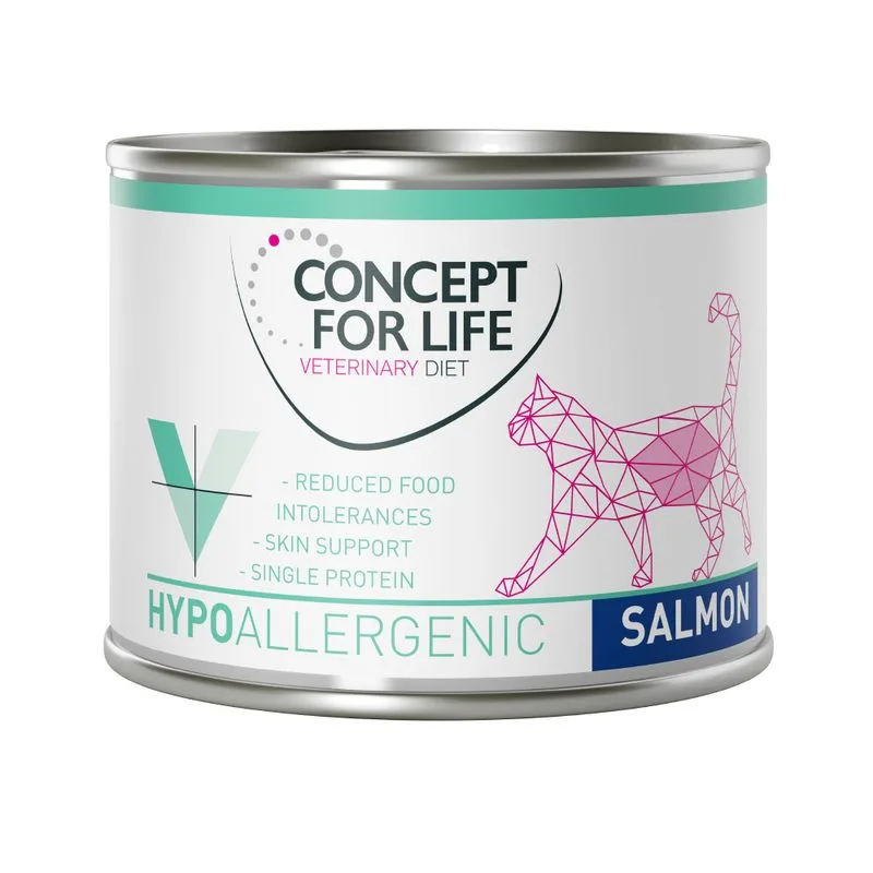 Set risparmio! Concept for Life Veterinary Diet 24 x 200 g/185 g (Salmone hypoallergenic 24 x 185 g)