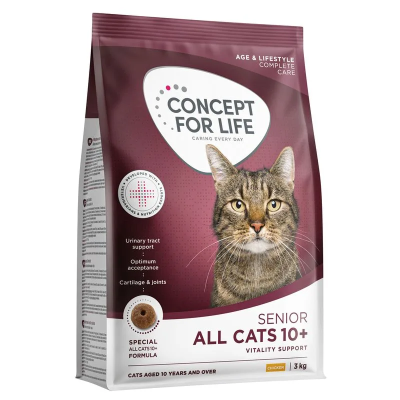Concept for Life All Cats 10+ (Set %: 3 x 3 kg - NUOVO!)