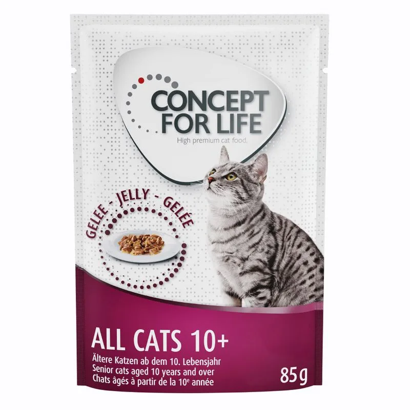 Concept for Life All Cats 10+ (umido a completamento: 12 x 85 g Concept for Life All Cats 10+ in Gelatina)