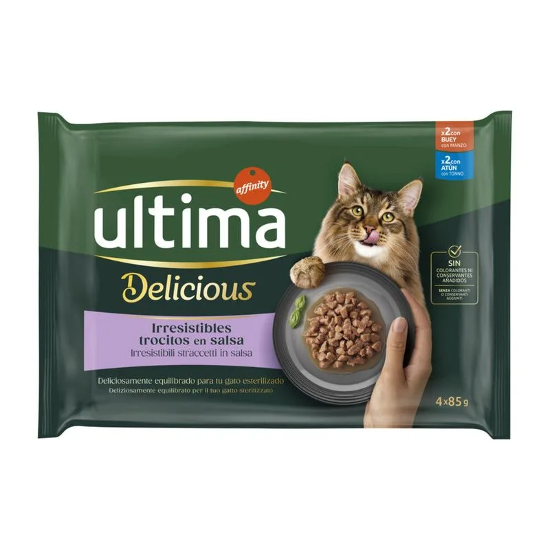 Ultima Delicious Adult Sterilized 48 x 85 g (Manzo e Tonno)