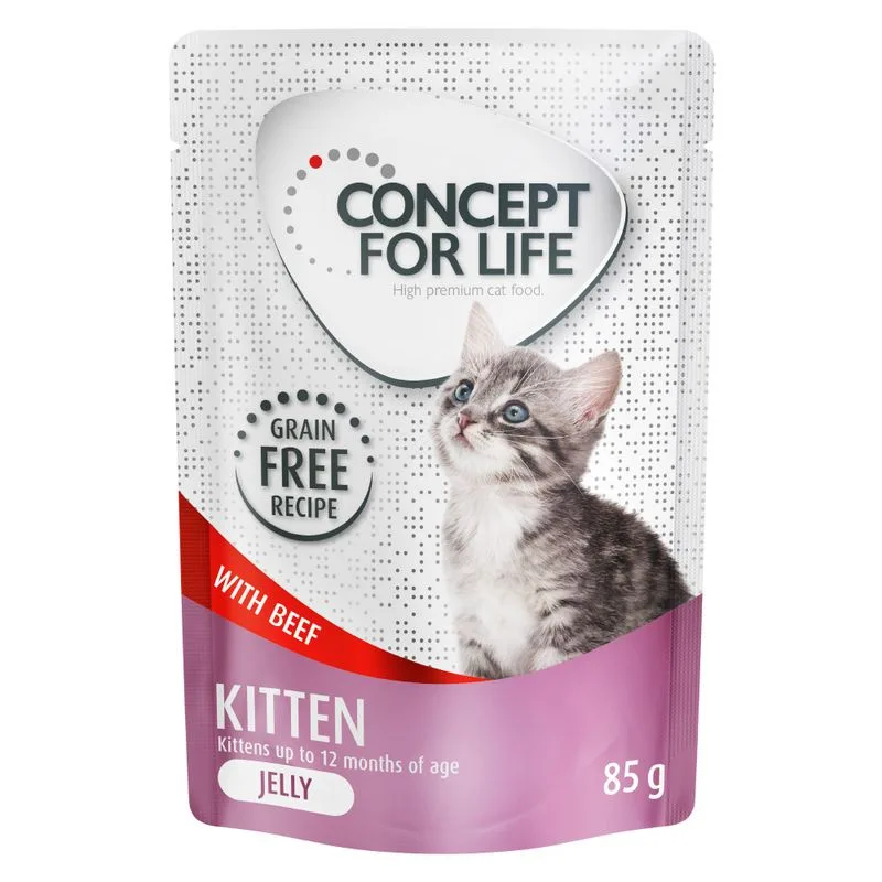 Concept for Life Kitten Senza cereali Manzo - in gelatina (Set %: 48 x 85 g)