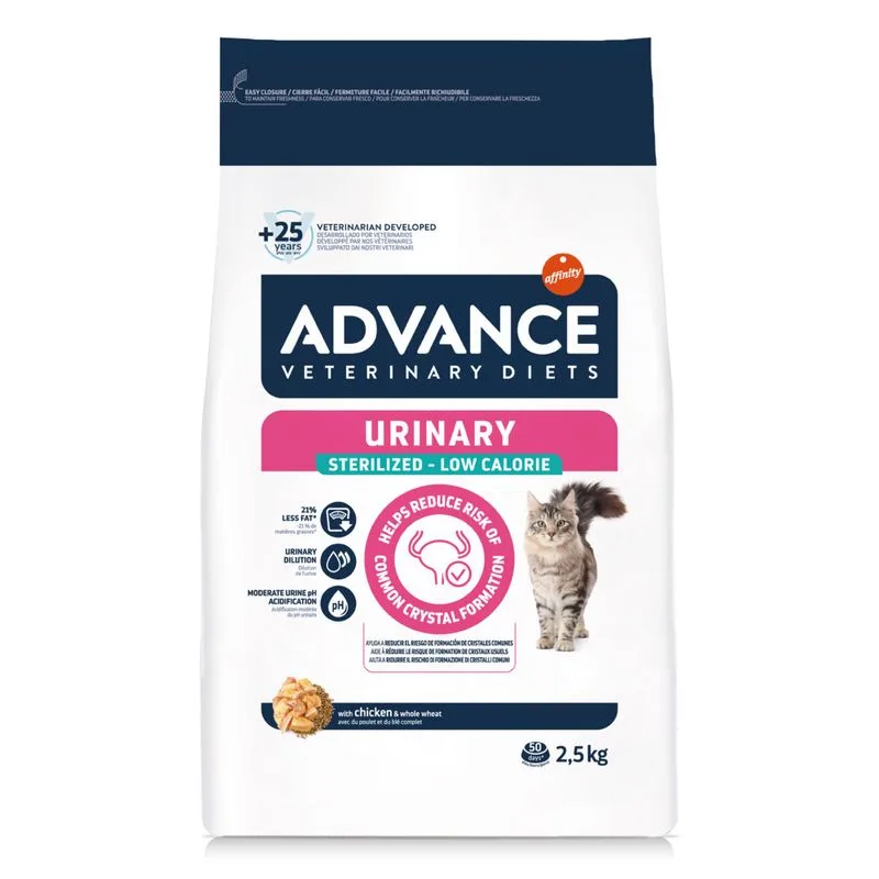 Advance Veterinary Diets Cat Urinary Sterilized Low Calorie Crocchette gatto (Set %: 2 x 2,5 kg)