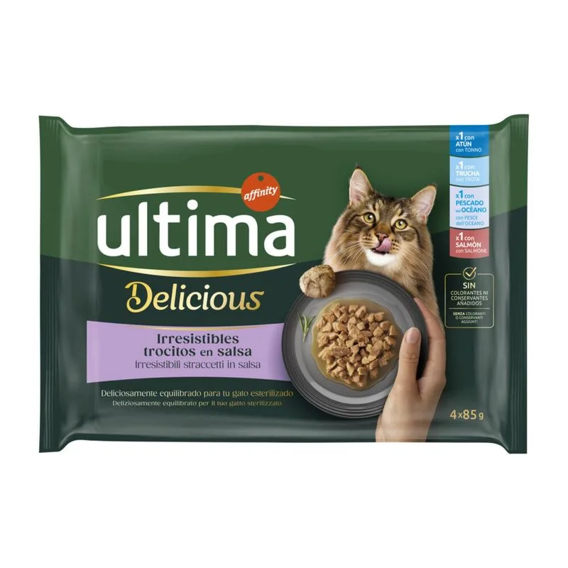 Ultima Delicious Adult Sterilized 48 x 85 g (Selezione di pesce)
