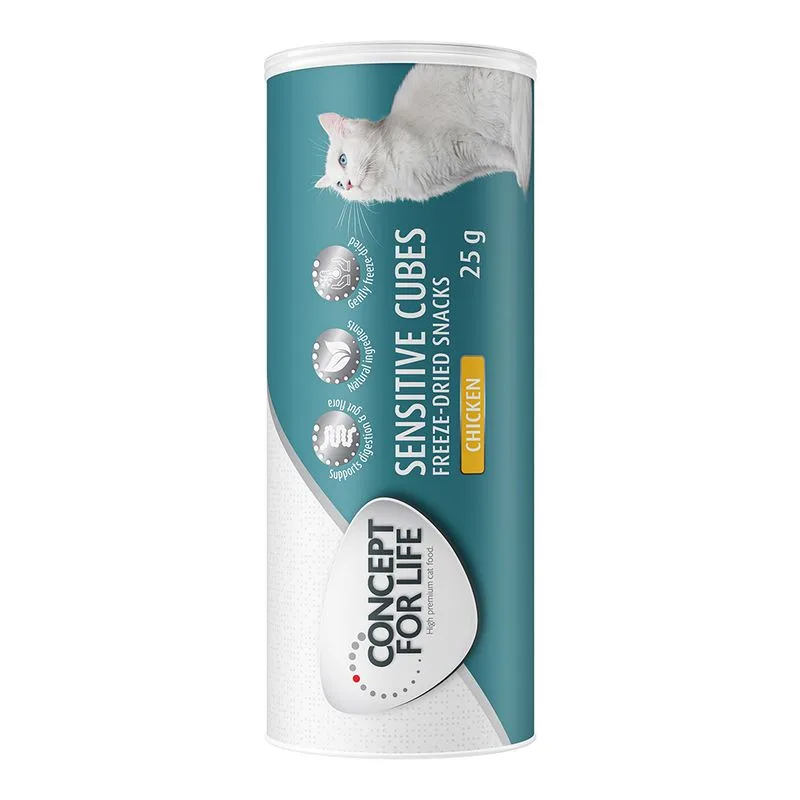Concept for Life Sensitive Cubes Snack per gatto (Set %: 3 x 25 g)