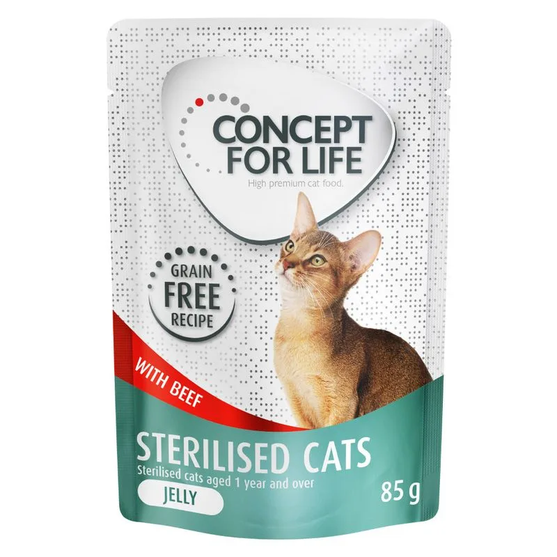Concept for Life Sterilised Cats Senza cereali Manzo - in gelatina (Set %: 48 x 85 g)
