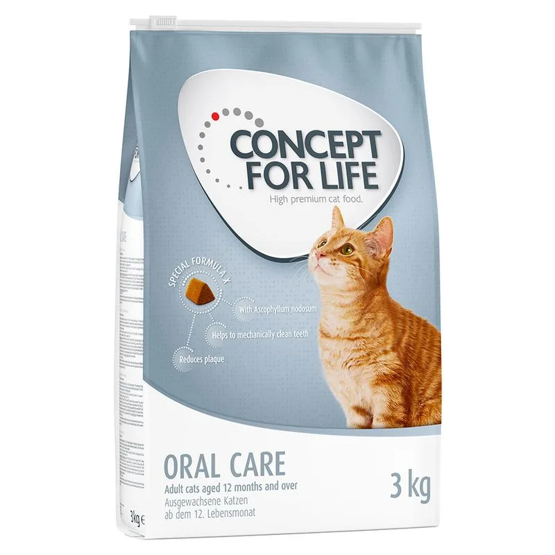 Multipack risparmio! 2 x Concept for Life Crocchette per gatti (2 x 3 kg Oral Care)
