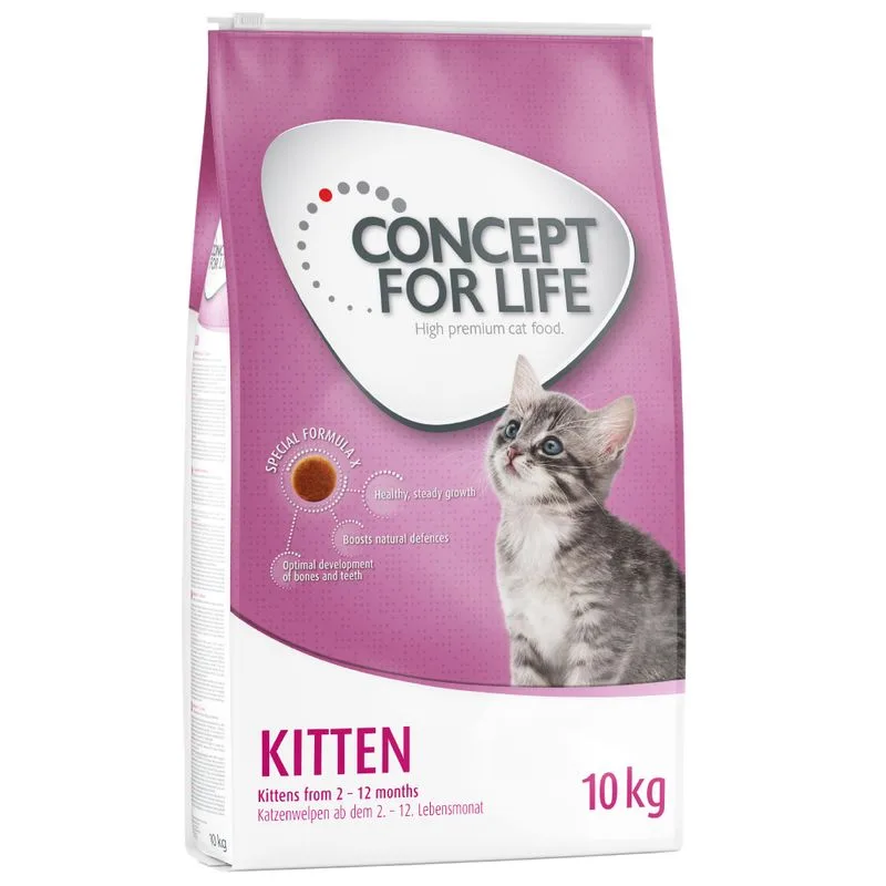 Multipack risparmio! 2 x Concept for Life per gatti - ricetta migliorata! (2 x 10 kg Kitten)