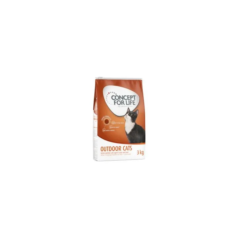 Multipack risparmio! 2 x Concept for Life per gatti - ricetta migliorata! (2 x 3 kg Outdoor Cats)