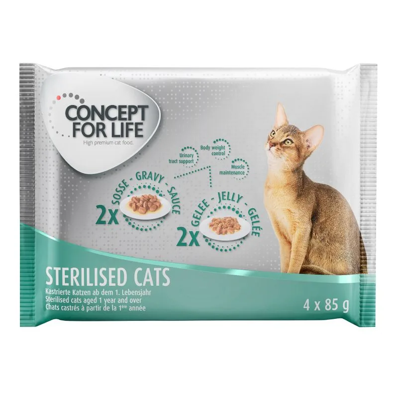 Set prova misto! Concept for Life 4 x 85 g (Sterilised)