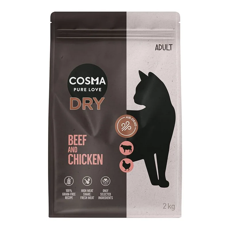 Cosma Air-Dried Manzo & Pollo Crocchette per gatto (Set %: 2 x 2 kg)