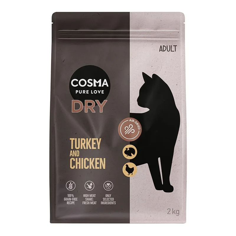 Cosma Air-Dried Tacchino & Pollo Crocchette gatto (Set%: 2 x 2 kg)
