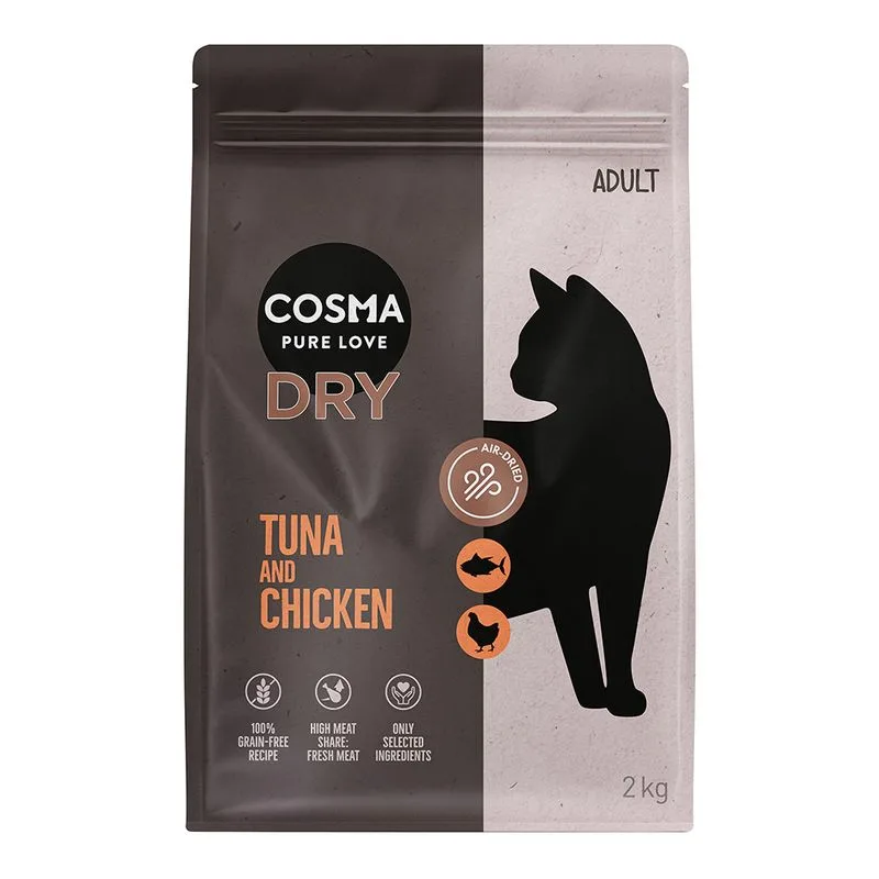 Cosma Air-Dried Tonno & Pollo Crocchette per gatto (Set %: 2 x 2 kg)