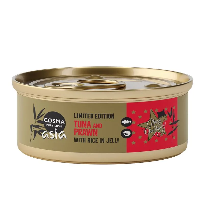Cosma Asia Christmas-Edition Tonno & Gamberetti umido gatto (Set %: 12 x 50 g)