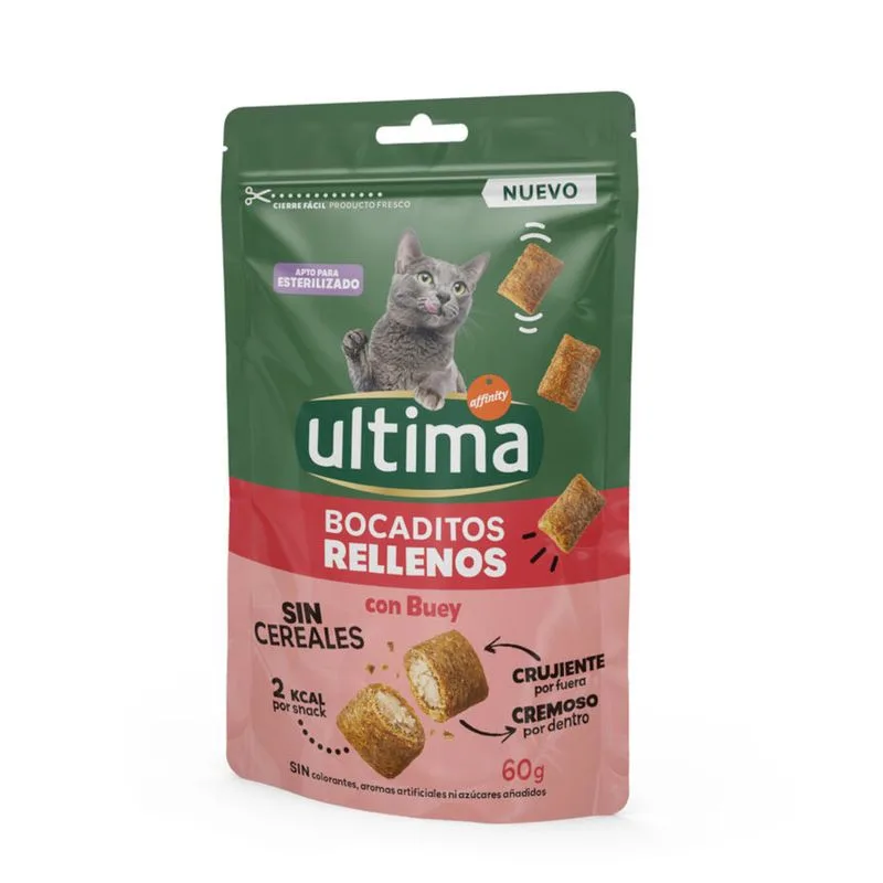 Ultima Snack Bocconcini Ripieni con Manzo (Set %: 3 x 60 g)