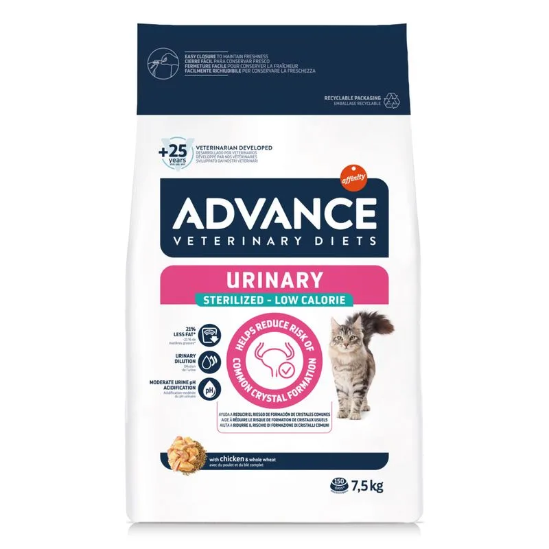 Advance Veterinary Diets Cat Urinary Sterilized Low Calorie Crocchette gatto (Set %: 2 x 7,5 kg)