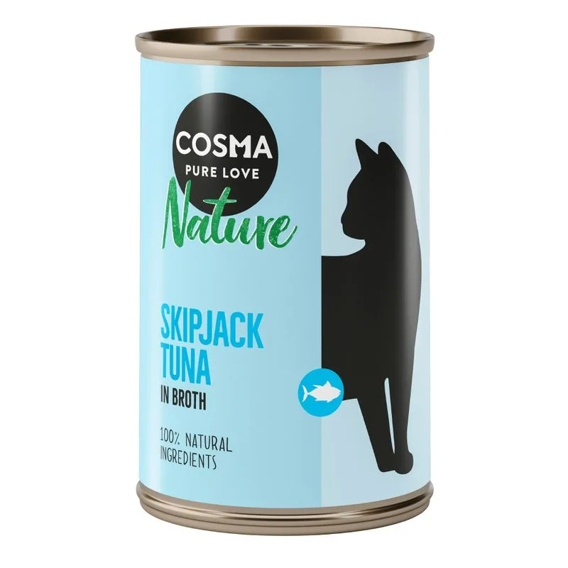 Cosma Nature 24 x 140 g Alimento umido per gatti (Tonno Skipjack)