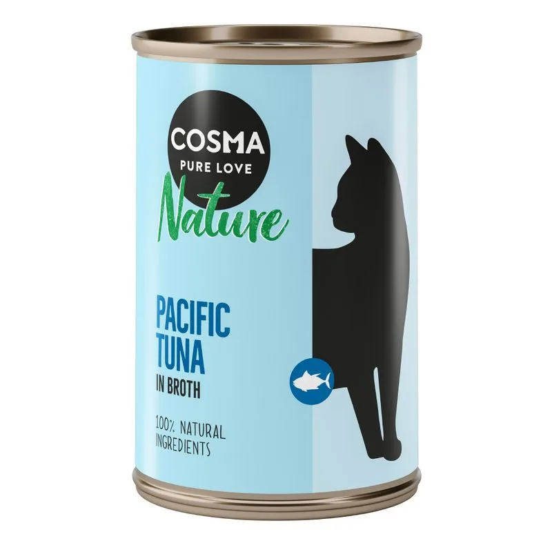 Cosma Nature 24 x 140 g Alimento umido per gatti (Tonno del Pacifico)