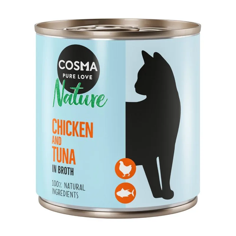 Cosma Nature 24 x 280 g Alimento umido per gatti (Petto di Pollo & Tonno)