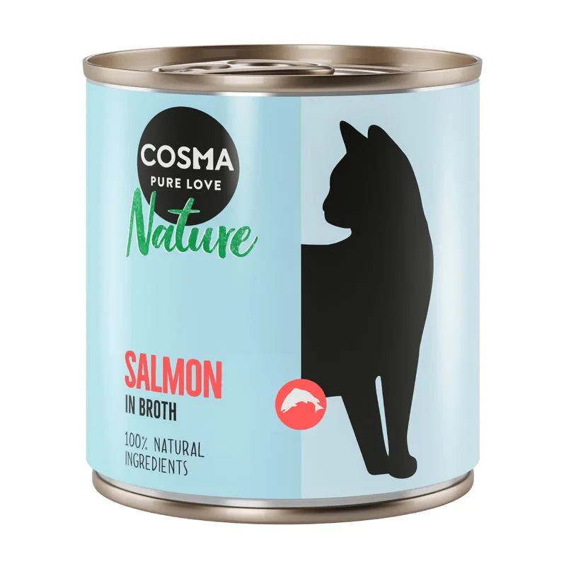 Cosma Nature 24 x 280 g Alimento umido per gatti (Salmone)