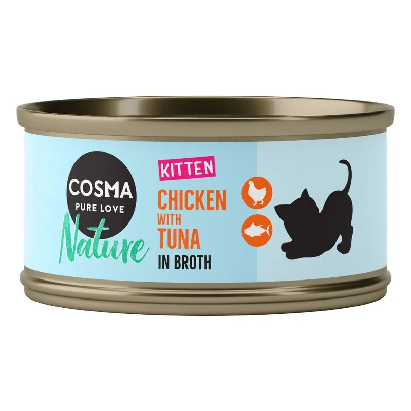 Cosma Nature Kitten 6 x 70 g (Pollo & Tonno)