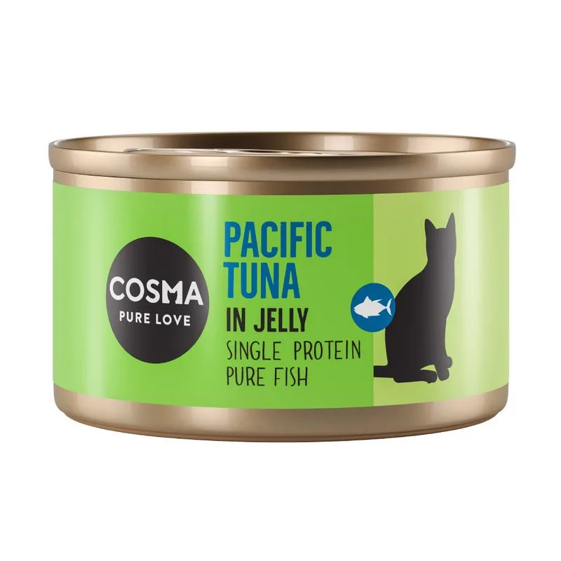 Cosma Original in gelatina 48 x 85 g Alimento umido per gatti (Tonno del Pacifico)