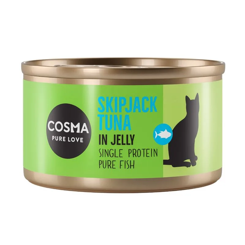 Cosma Original in gelatina 6 x 85 g Alimento umido per gatti (Tonno Skipjack)