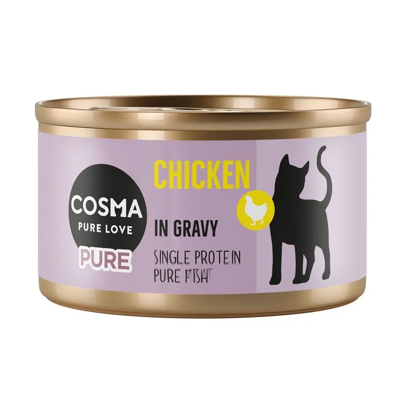 Cosma Pure 6 x 80 g umido gatto (Pollo)