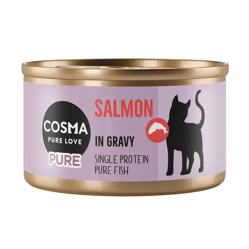 Cosma Pure 6 x 80 g umido gatto (Salmone)