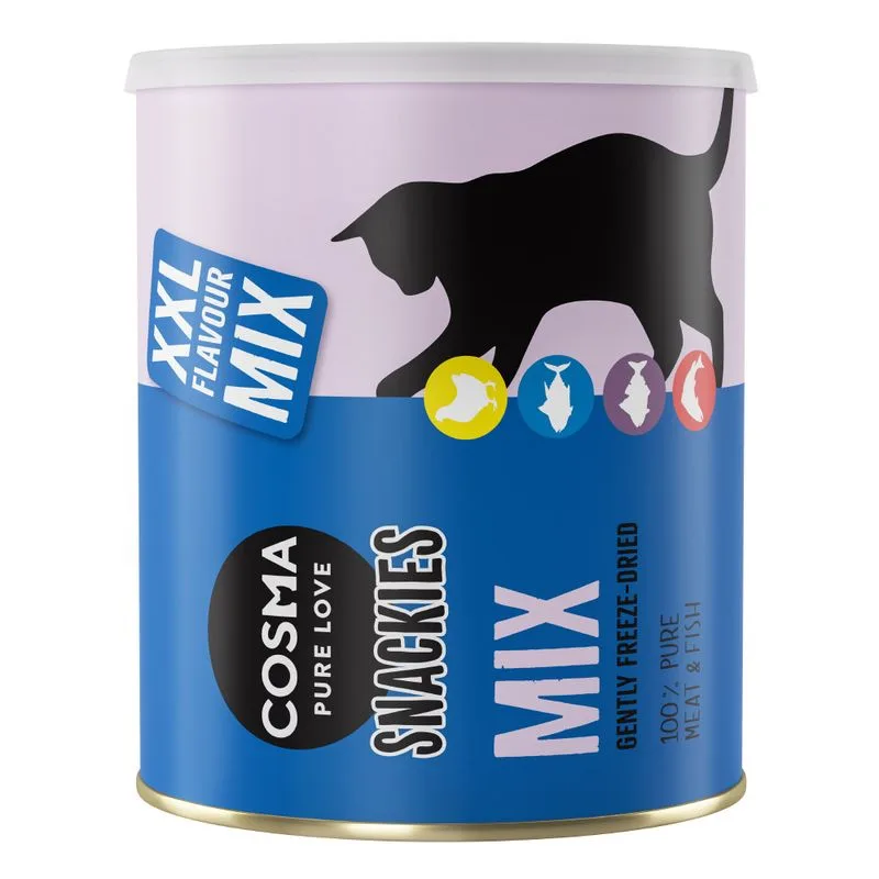 Cosma Snackies XXL Maxi Tube (Mix  4 gusti (pollo, tonno, pesce bianco, salmone) - 160 g)