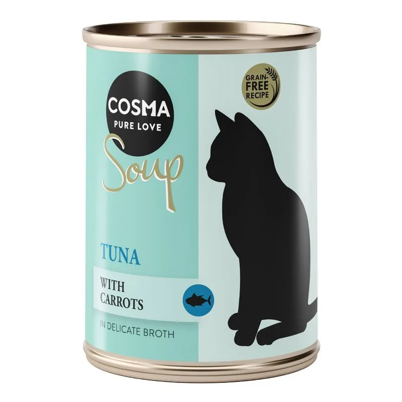 Cosma Soup 24 x 100 g umido gatto (Tonno con Carote)