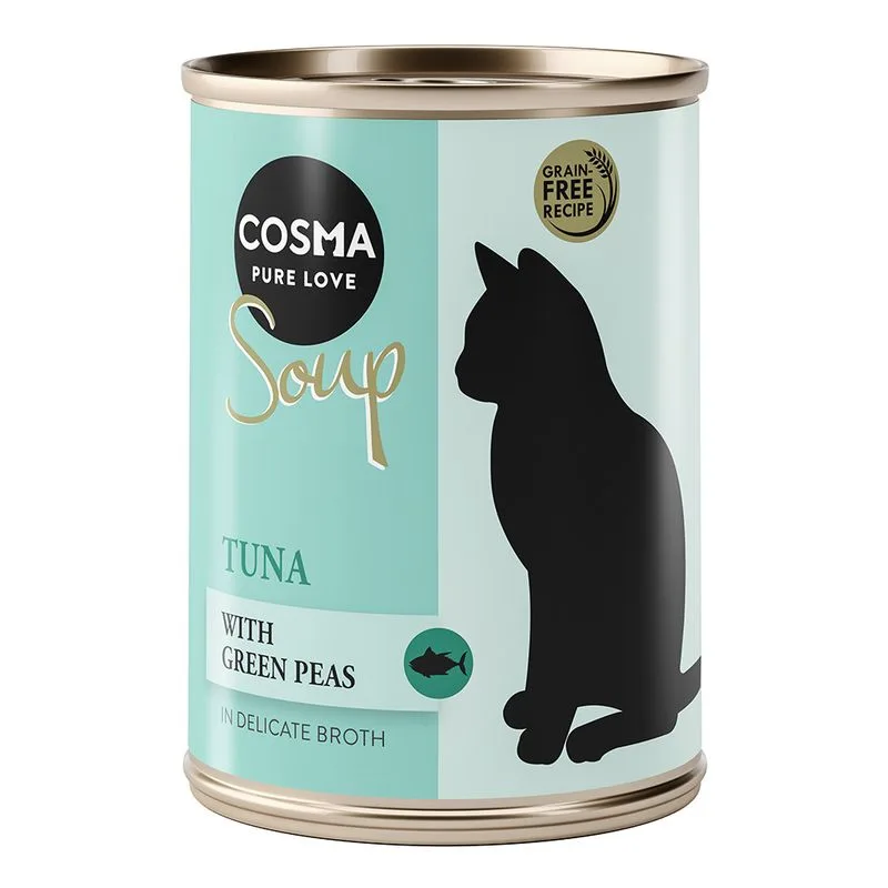 Cosma Soup 24 x 100 g umido gatto (Tonno con Piselli)