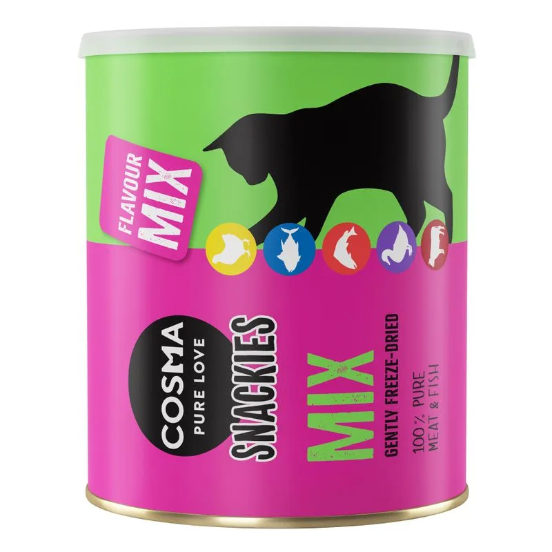 Multipack risparmio! 3 x Cosma Snackies Maxi Tube (Mix: 5 gusti assortiti (450 g))