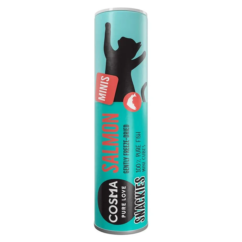 Multipack risparmio! 5 x Cosma Snackies Minis Snack per gatti (5 x Salmone (105 g))