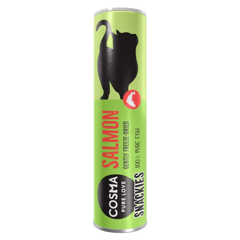 Multipack risparmio! 5 x Cosma Snackies Snack per gatti (5 x Salmone (105 g))
