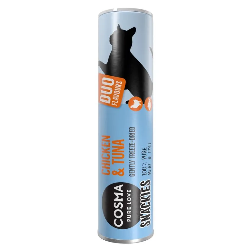 Multipack risparmio! 5 x Cosma snackies DUO (5 x Petto di Pollo & Filetto di Tonno 26 g (130 g))