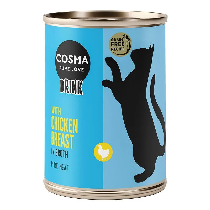 Multipack risparmio! Cosma Drink 24 x 100 g Bevanda snack per gatto (Petto di Pollo)