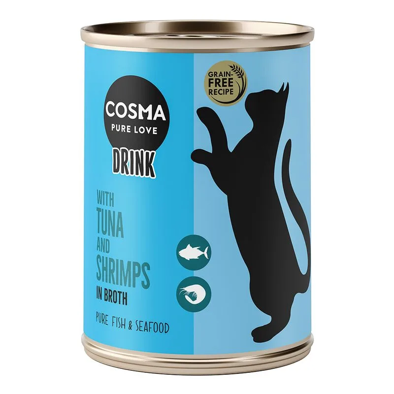 Multipack risparmio! Cosma Drink 24 x 100 g Bevanda snack per gatto (Tonno e Gamberetti)