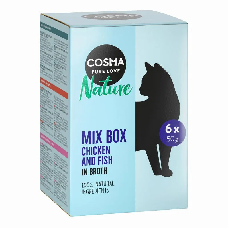Set prova! Cosma Nature in busta umido per gatto (36 x 50 g)