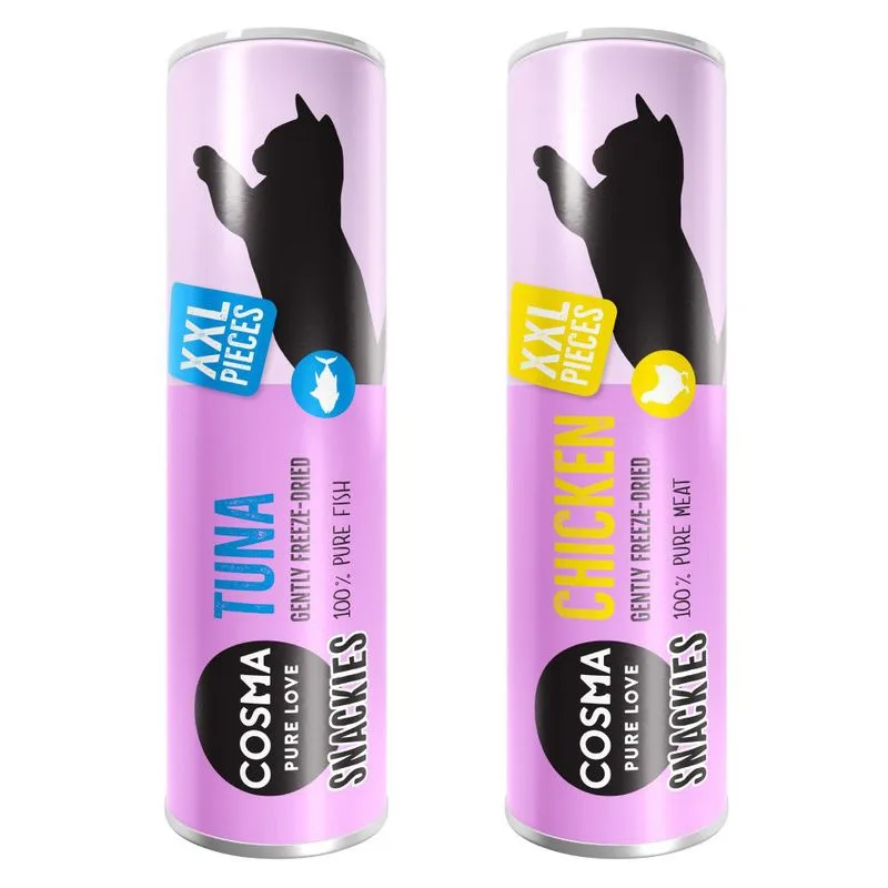 Set prova! Cosma Snackies XXL (2 gusti assortiti - 55 g)