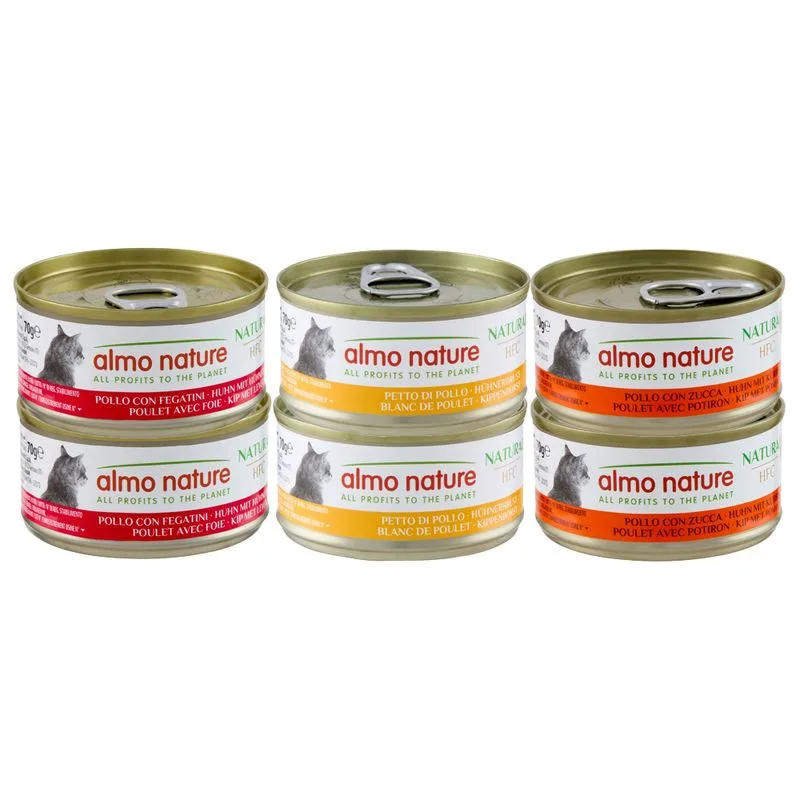 Almo Nature HFC Natural 6 x 70 g (HFC Mix con Pollo)