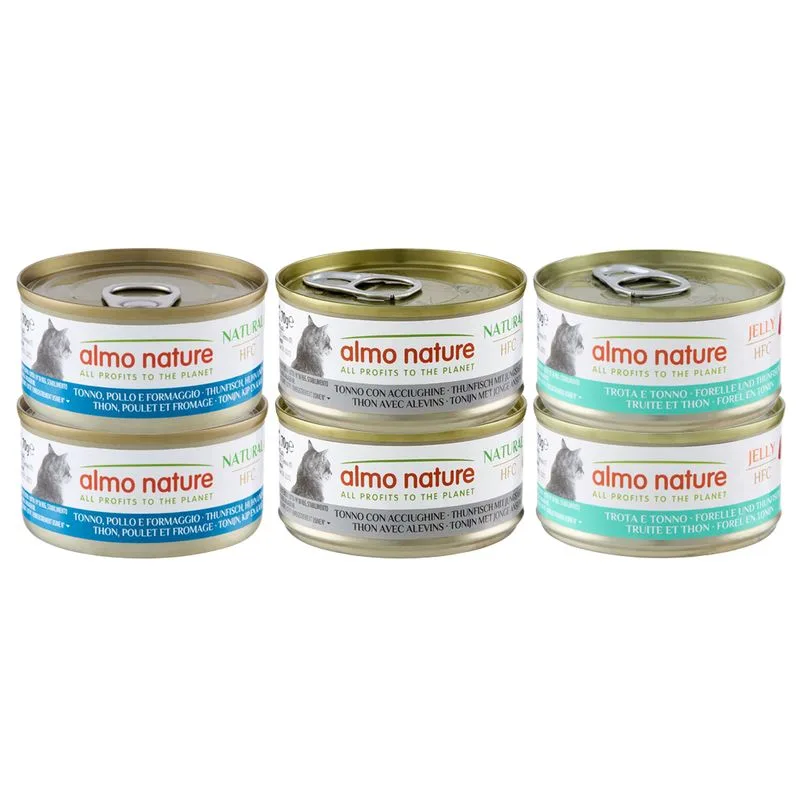 Almo Nature HFC Natural 6 x 70 g (HFC Mix di Tonno (3 gusti))