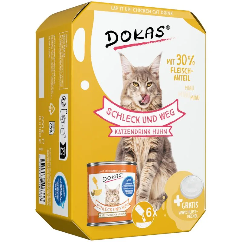 Dokas Schleck & Weg Pollo Bevanda per gatti (Set %: 12 x 100 g)