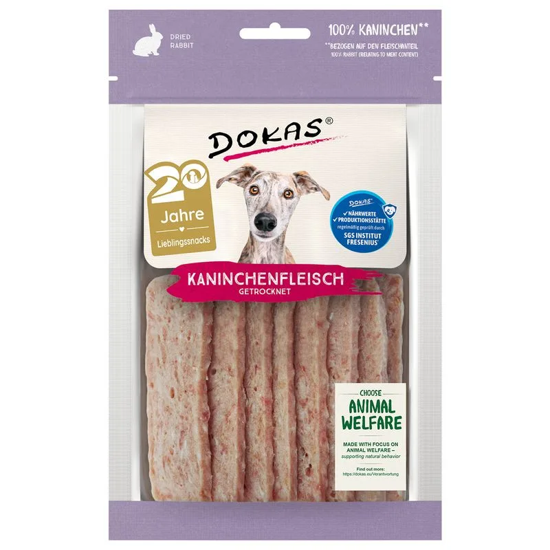 Dokas Snack di carne con coniglio (Set %: 6 x 70 g)