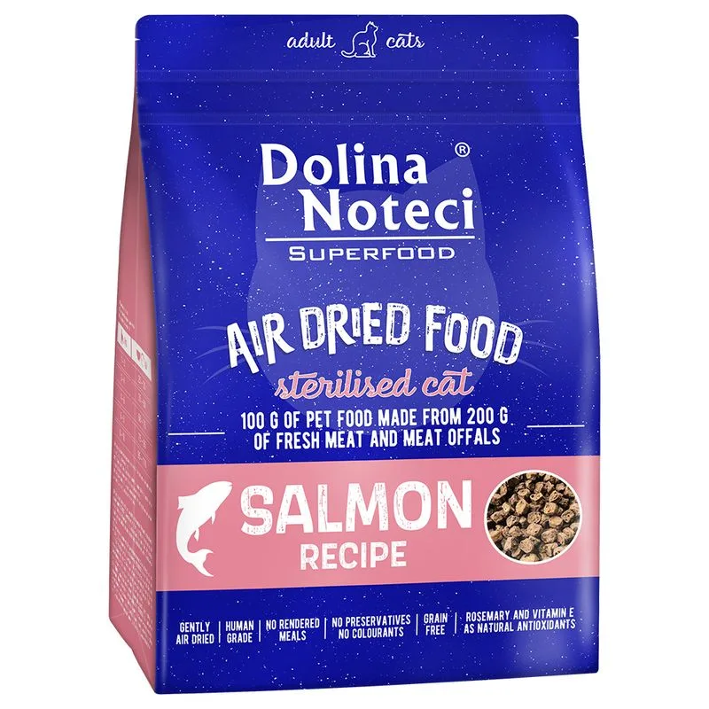 Dolina Noteci Superfood Sterilised Feline, con salmone (Set %: 2 x 1 kg)
