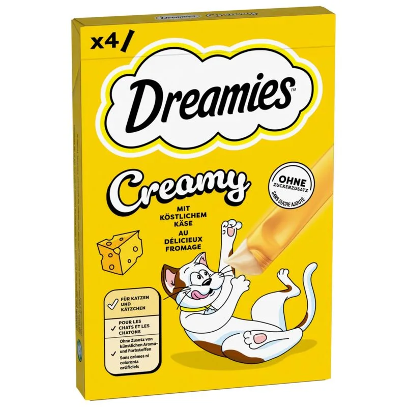 Catisfactions Dreamies Creamy (4 x 10 g Formaggio)
