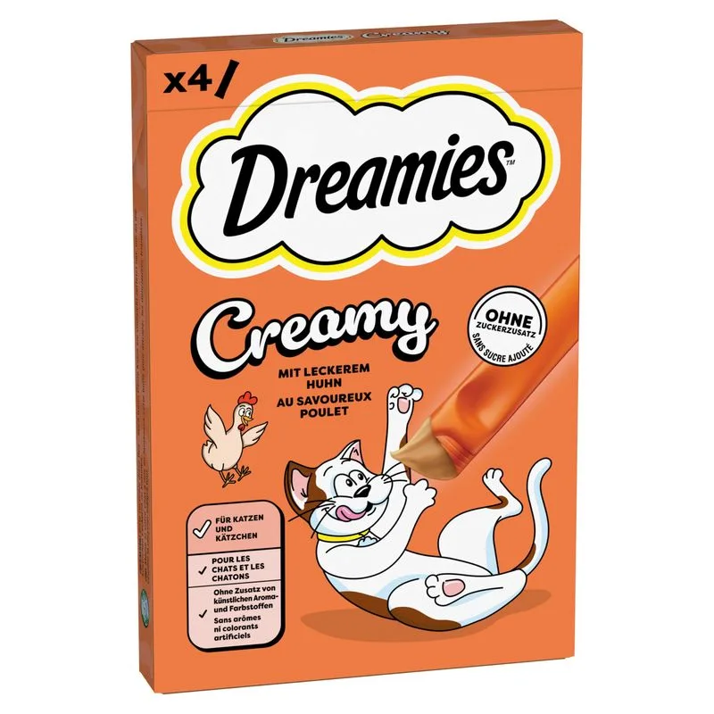 Catisfactions Dreamies Creamy (Set %: 44 x 10 g Pollo)