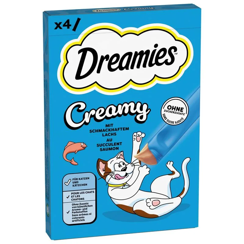 Catisfactions Dreamies Creamy (Set %: 44 x 10 g Salmone)
