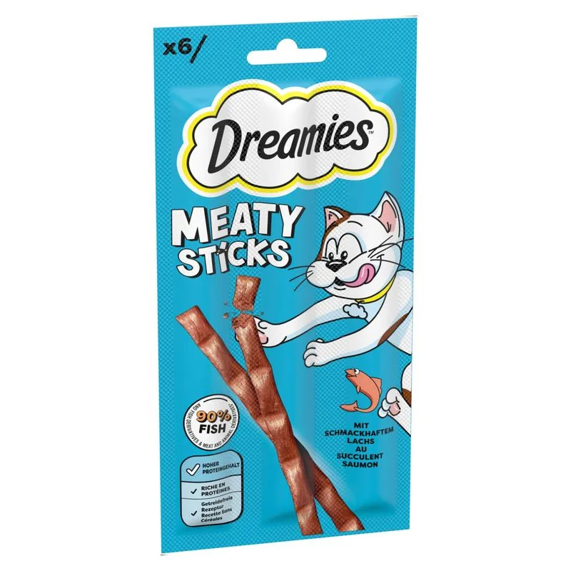 Catisfactions Dreamies Meaty Sticks (6 x 5 g Salmone)